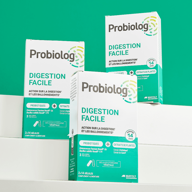 Probiolog DIGESTION FACILE mis sur un piédestal