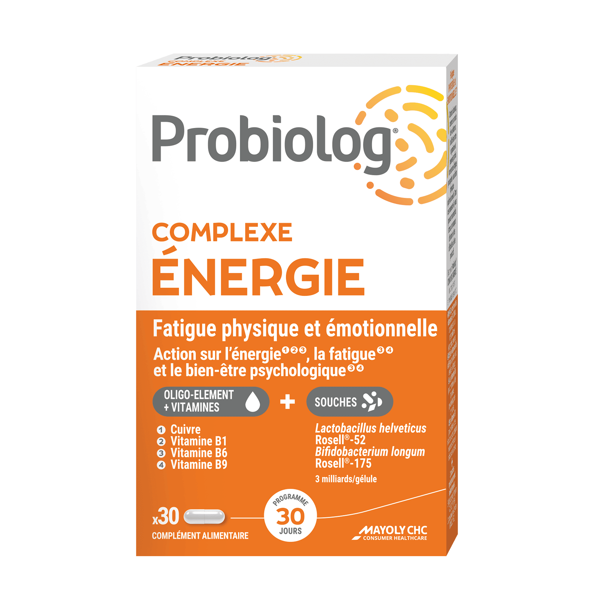 Packaging Probiolog COMPLEXE ENERGIE 30 gélules 