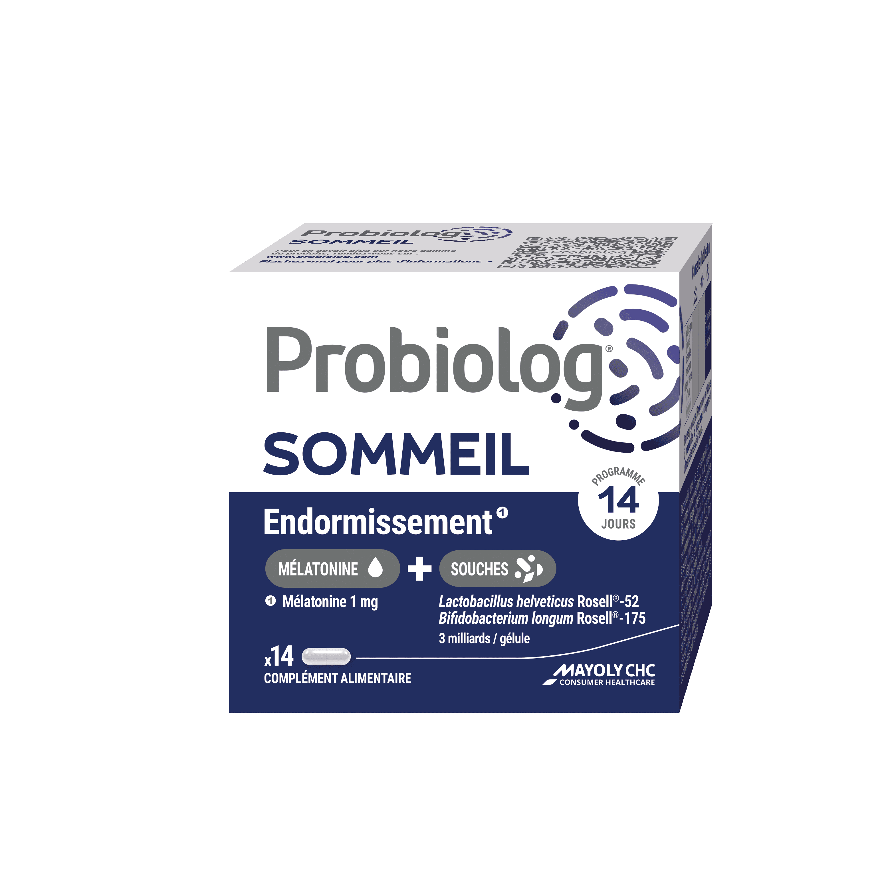 PROBIOLOG-SOMMEIL 14 GELULES_ATY2022 Produit Probiolog SOMMEIL packaging 14 gélules