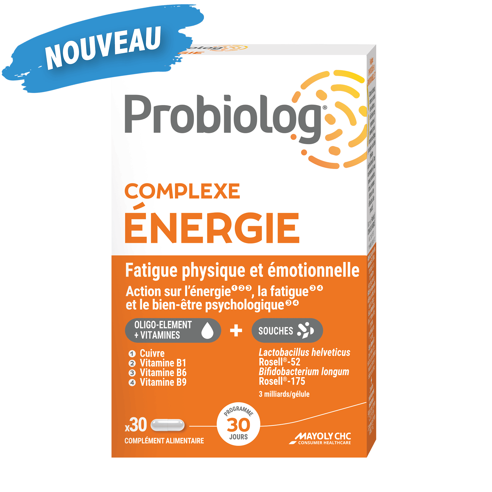 Packaging Probiolog COMPLEXE ENERGIE 30 gélules 